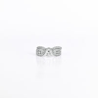 0.70 CT Heart Natural Diamond Ring in 14K White Gold