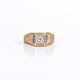 Men’s Round Center Diamond Ring in 10K Yellow Gold