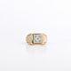 Men’s 0.01 CT Square Cluster Diamond Ring in 10K Yellow Gold