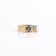 0.85 CT Oval Black Star Sapphire Ring in 14K Yellow Gold