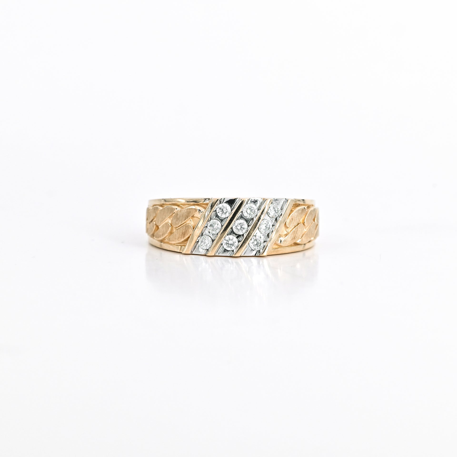 0.27 CT Natural Diamond Triple Ring in 10K Yellow Gold