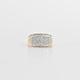 0.50 CTW Micropavé Diamond Rectangle Ring in 10K Yellow Gold