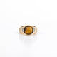 10x10mm Tiger’s Eye Cabochon Ring in 10K Yellow Gold