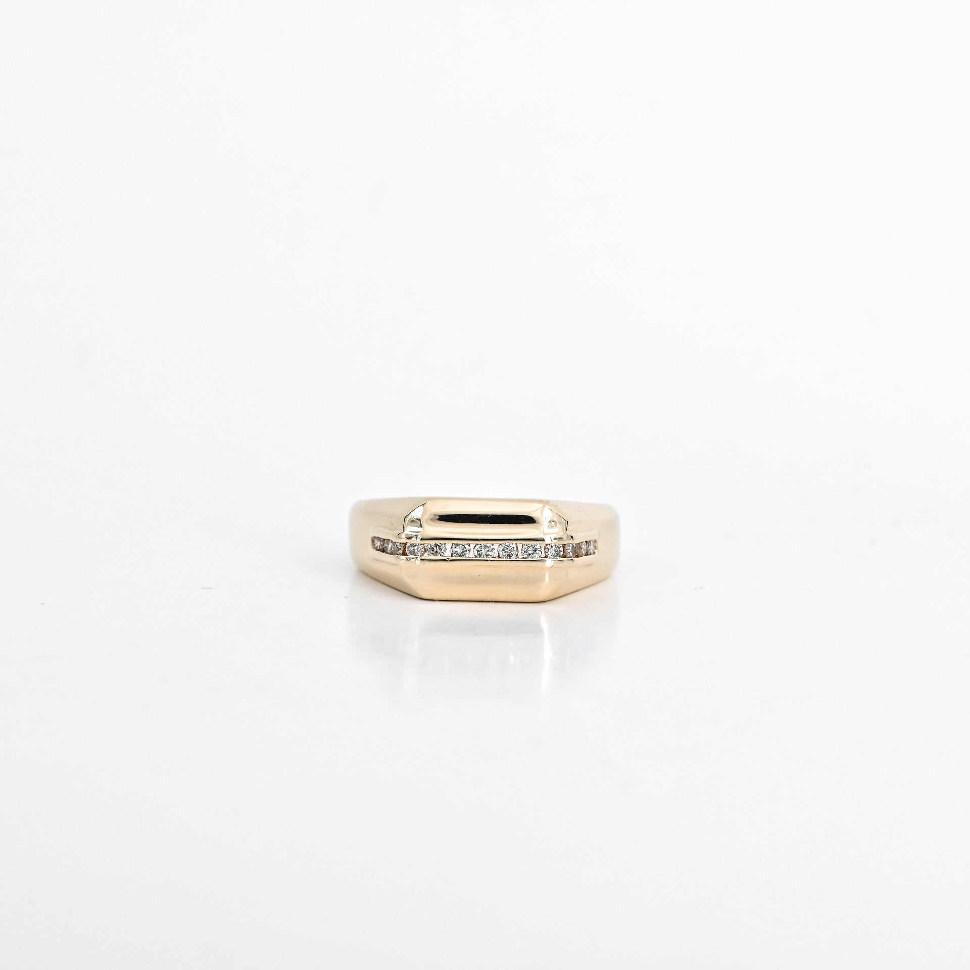 0.32 CTW Natural Diamond Row Ring in 14K Yellow Gold
