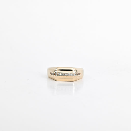 0.32 CTW Natural Diamond Row Ring in 14K Yellow Gold