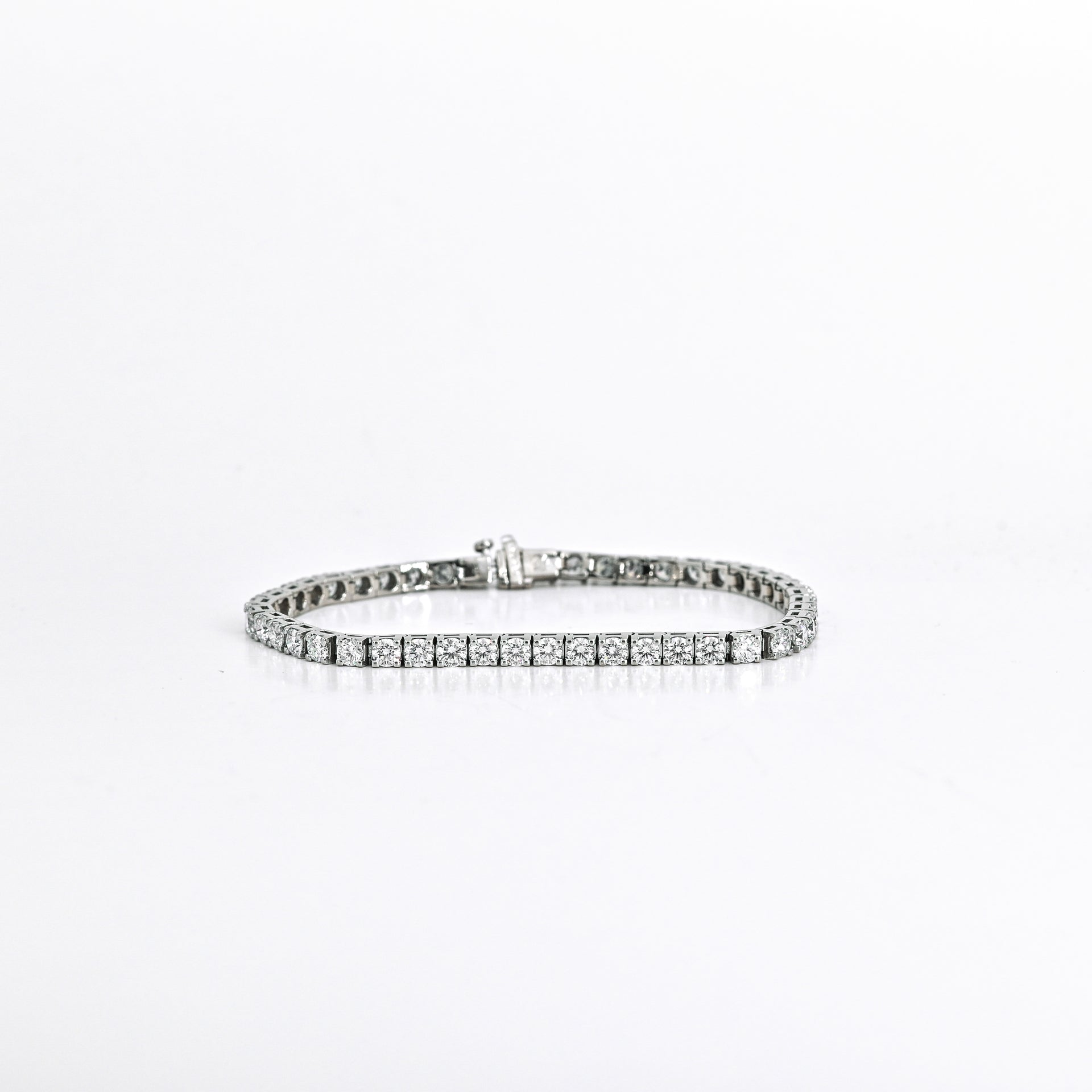 6.67 CTW Natural Diamond Tennis Bracelet in 14K White Gold
