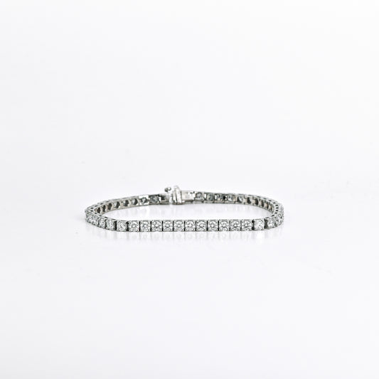 6.67 CTW Natural Diamond Tennis Bracelet in 14K White Gold