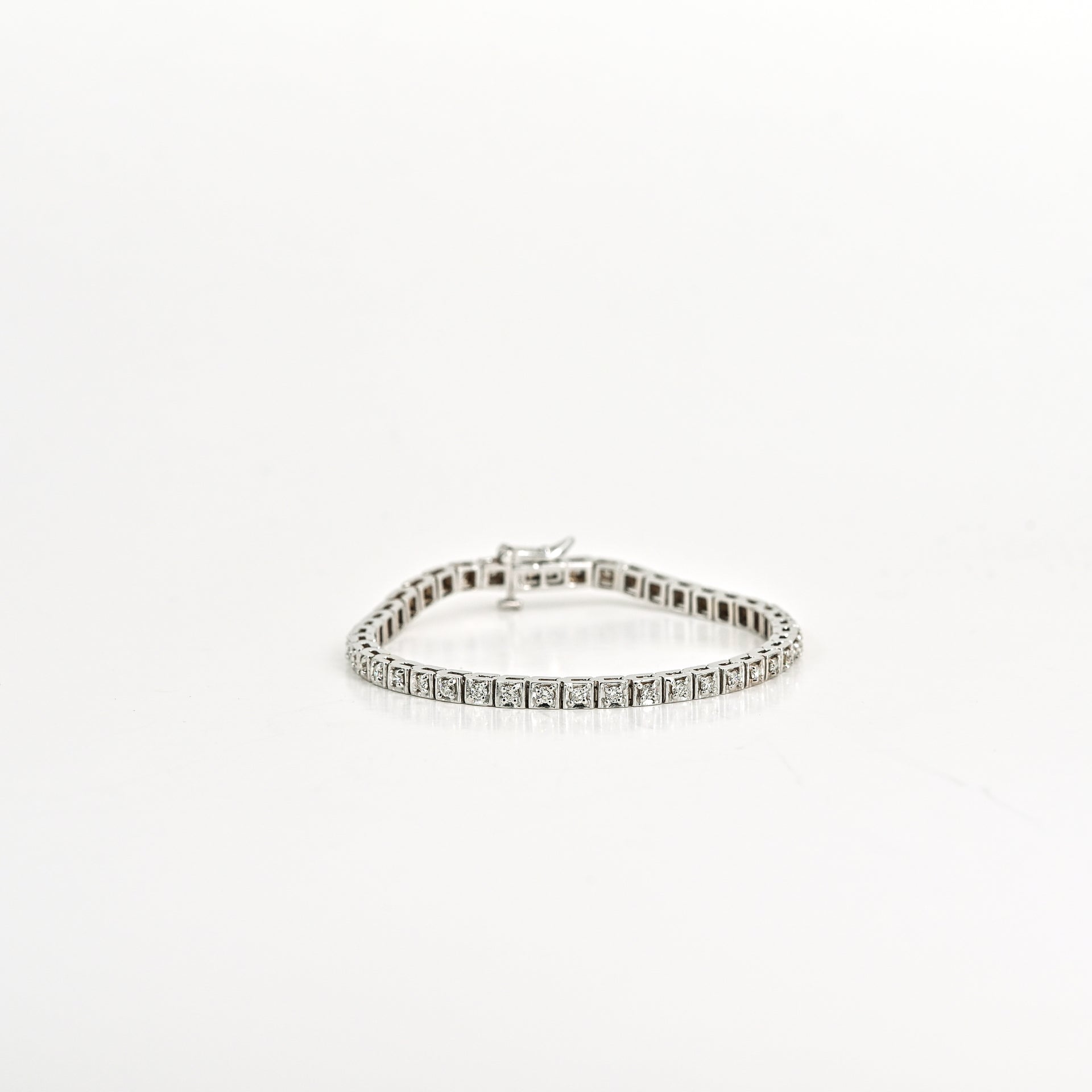 1.50 CTW Diamond Tennis Bracelet in 14K White Gold – 6.5"