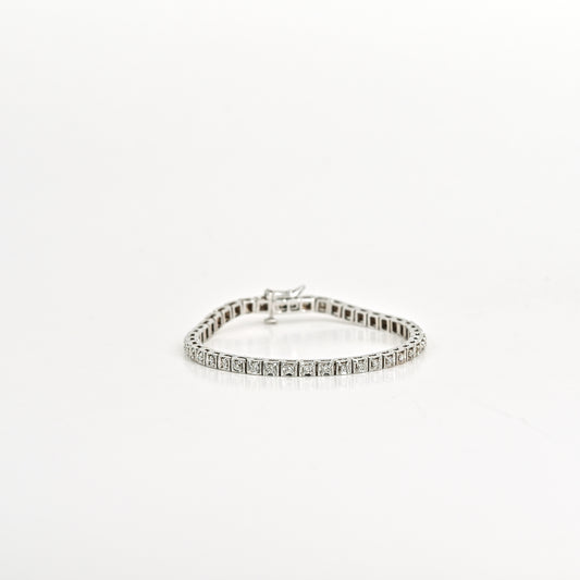 1.50 CTW Diamond Tennis Bracelet in 14K White Gold – 6.5"