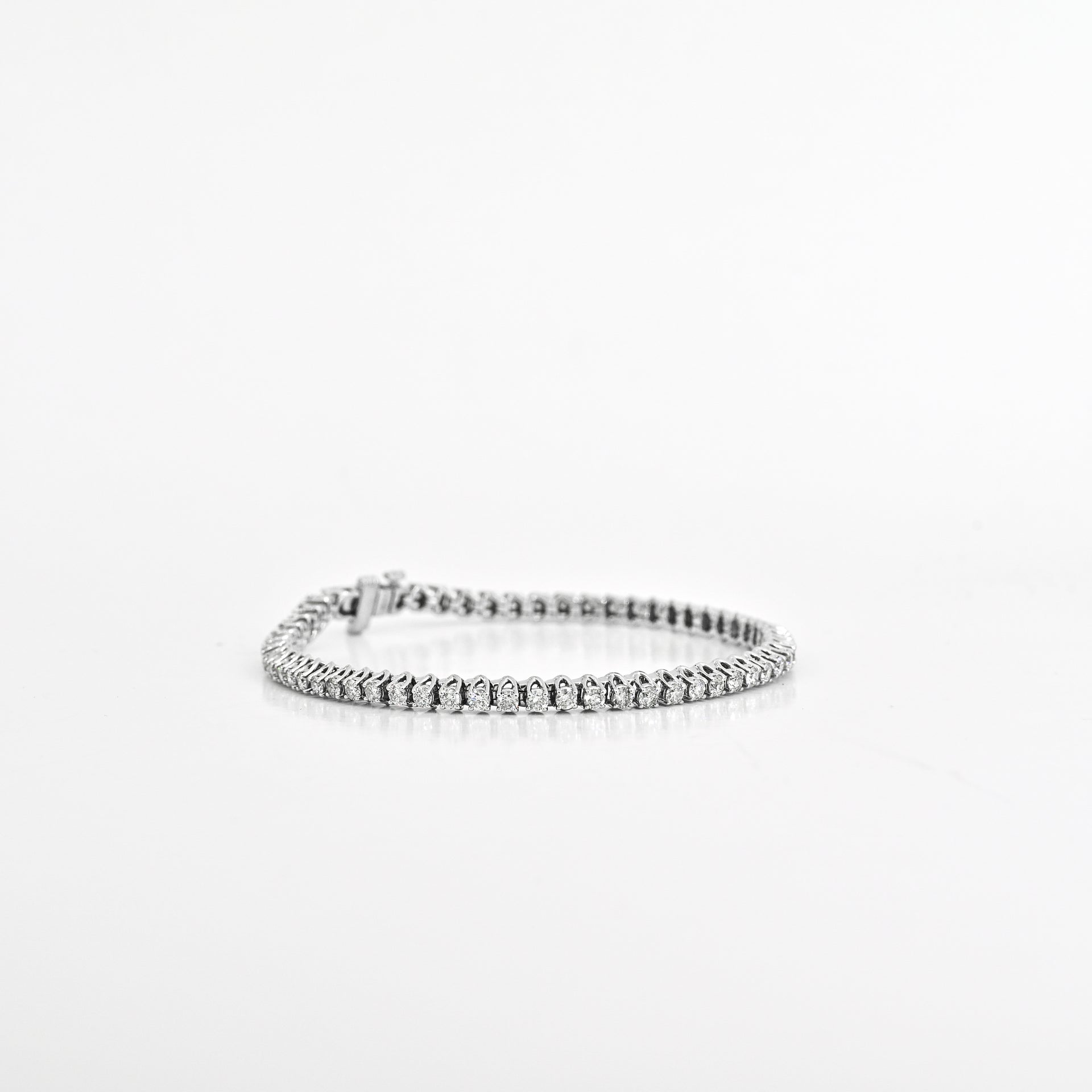 2.70 CTW Natural Diamond Tennis Bracelet in 10K White Gold