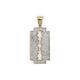 2-Tone Micro-Prong Razor Pendant in 10K Yellow Gold