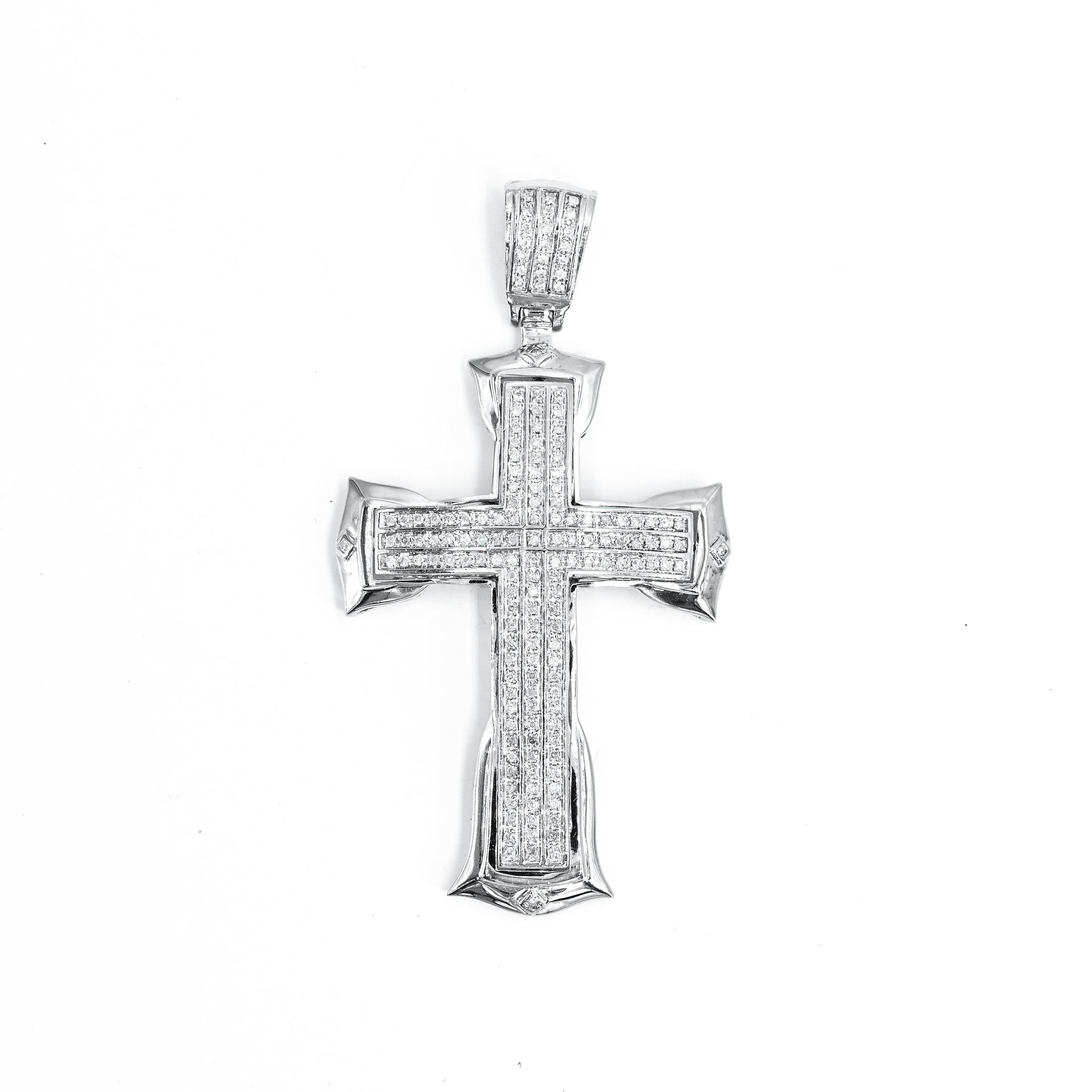 1.60 CTW Diamond-Crusted Cross Pendant in 10K Gold