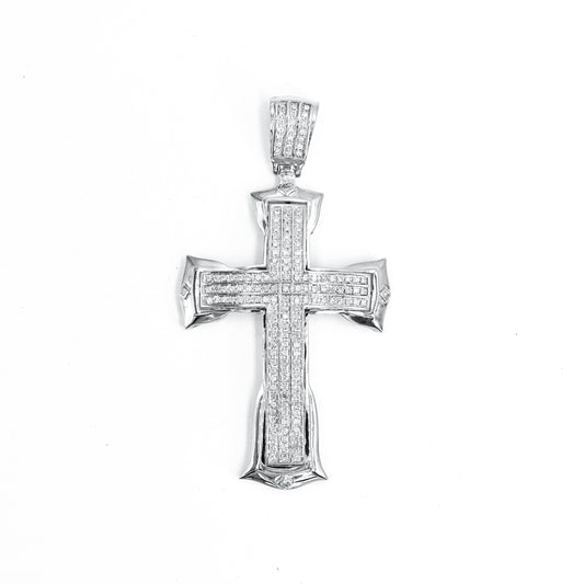 1.60 CTW Diamond-Crusted Cross Pendant in 10K Gold
