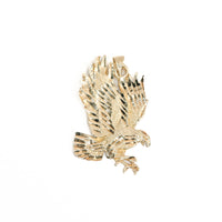 Large Diamond-Cut Eagle Pendant in 14K Yellow Gold – 6g