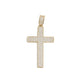 Large CZ Cross Pendant in 10K Yellow Gold – 8.75g