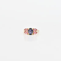 0.94 CT Natural Iolite Ring in 14K Yellow Gold