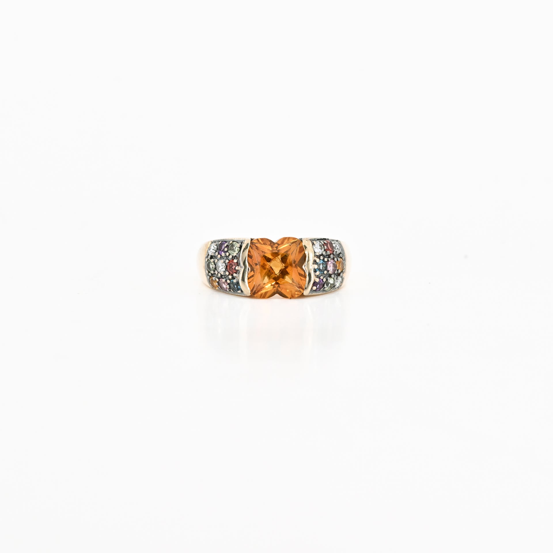 2.50 CT Fancy-Cut Natural Citrine Ring in 14K Yellow Gold