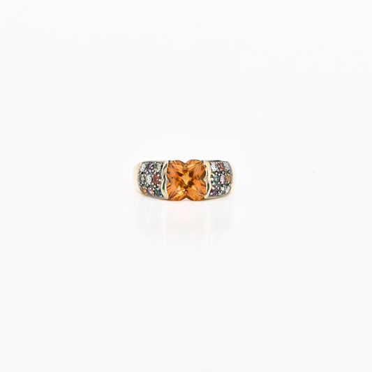 2.50 CT Fancy-Cut Natural Citrine Ring in 14K Yellow Gold