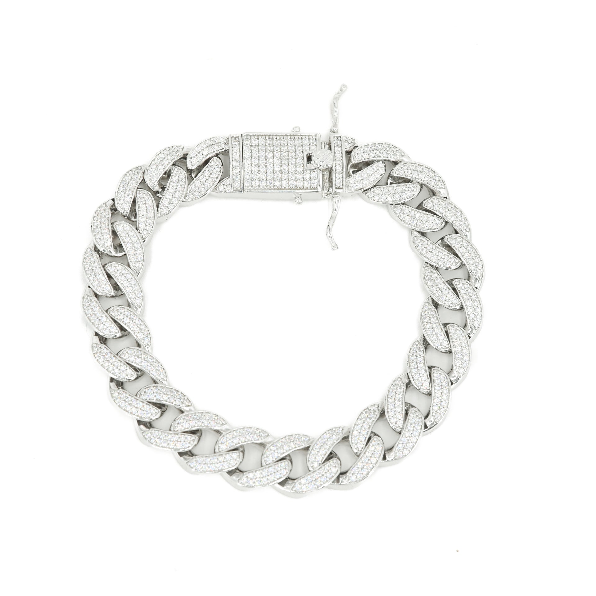 11.7mm Miami Cuban Link Bracelet in 925 Sterling Silver – 8"