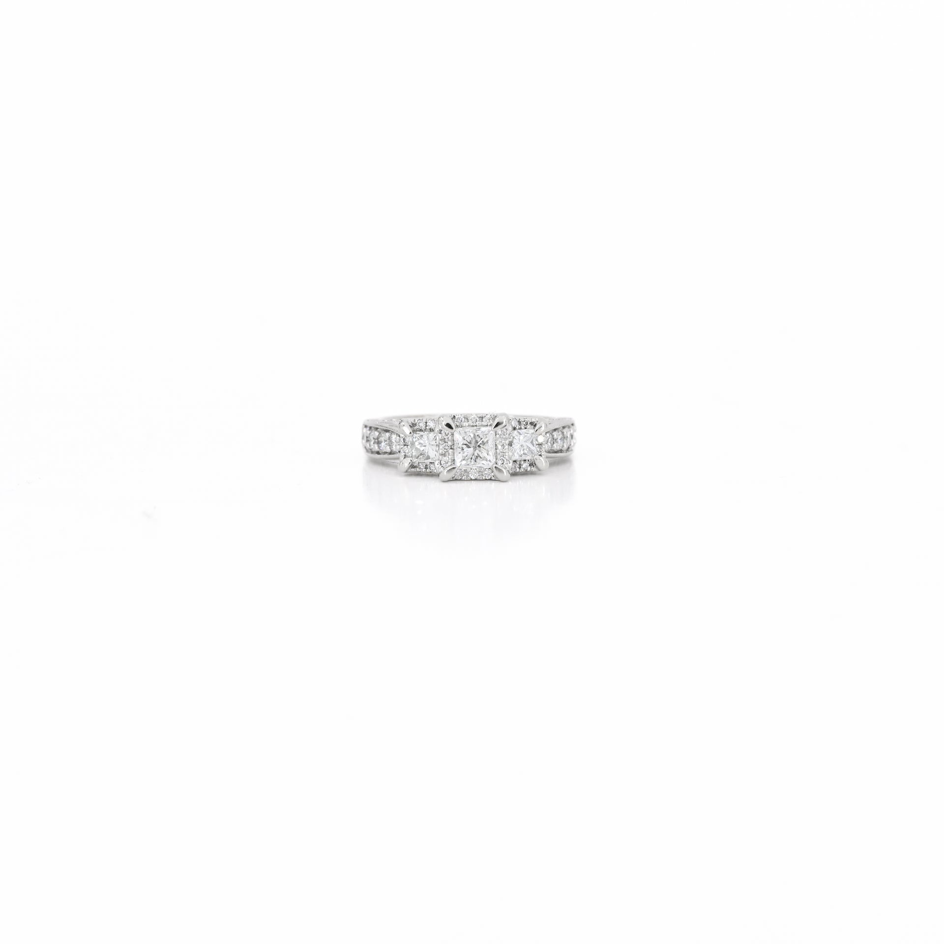 0.71 CTW Three-Stone Diamond Ring in 14K Gold