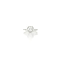 Round Diamond Ring in 14K White Gold