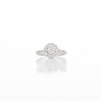 0.44 CT Round Natural Diamond Ring in 14K Gold