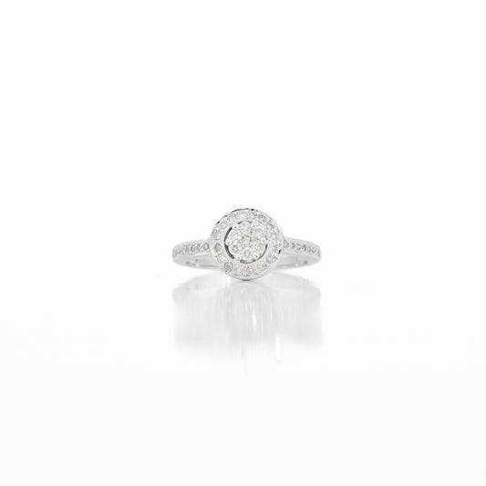 0.44 CT Round Natural Diamond Ring in 14K Gold
