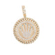 0.775 CTW Diamond Rolex-Style Logo Pendant in 10K Yellow Gold