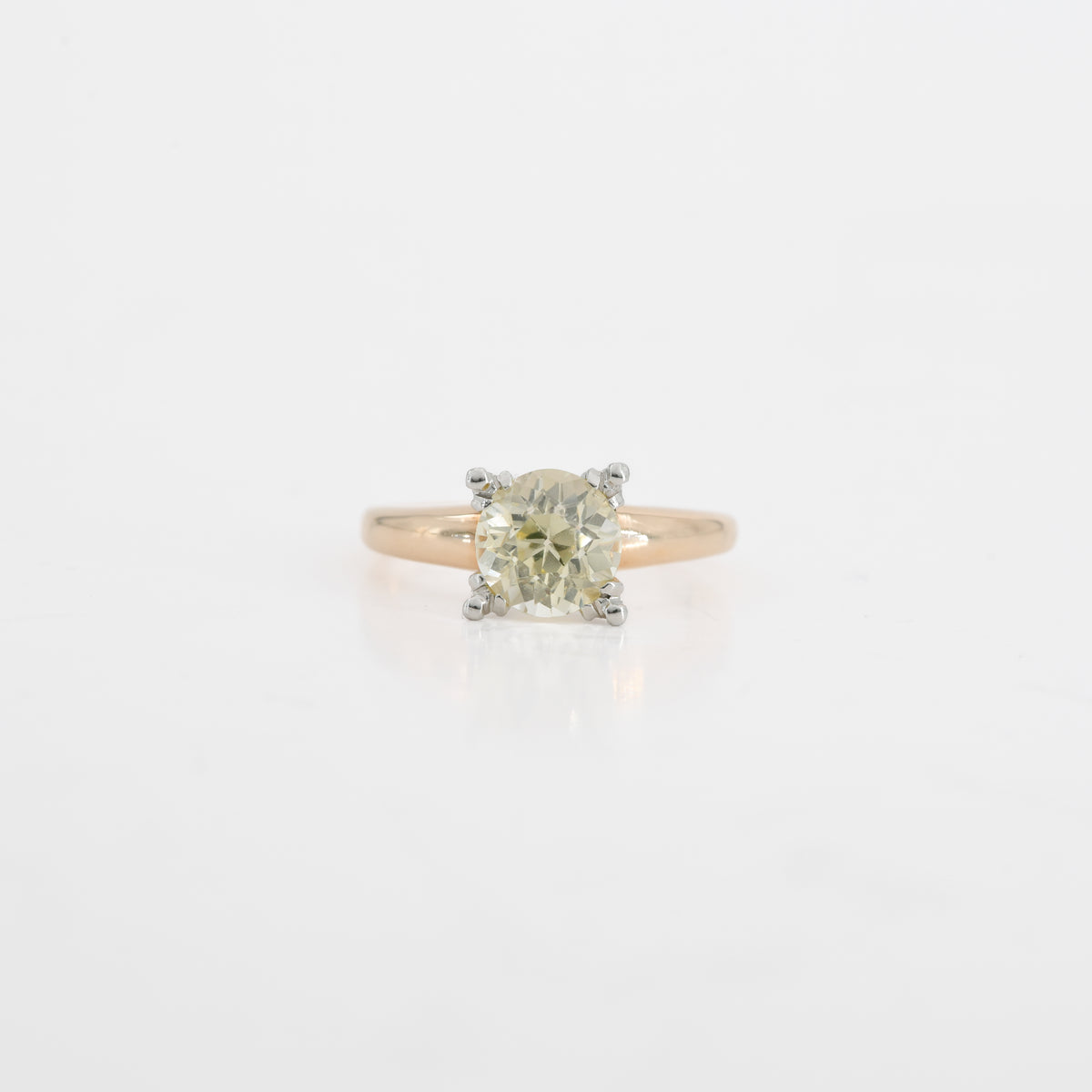 2.60 CT Natural Yellow Sapphire Ring in 14K Yellow Gold