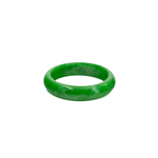 58.9mm Green Jade Bangle – 15.3mm Wide