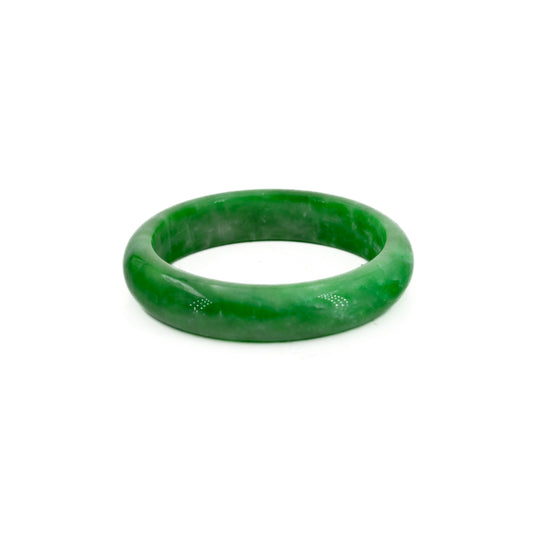 57.8mm Green Jade Bangle – 14.2mm Wide