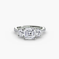 Three-Stone with Pavé Band