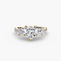 Three-Stone with Pavé Band