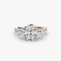 Three-Stone with Pavé Band