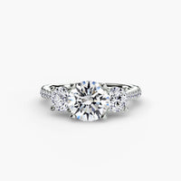 Three-Stone with Pavé Band