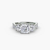 Three-Stone with Pavé Band 2