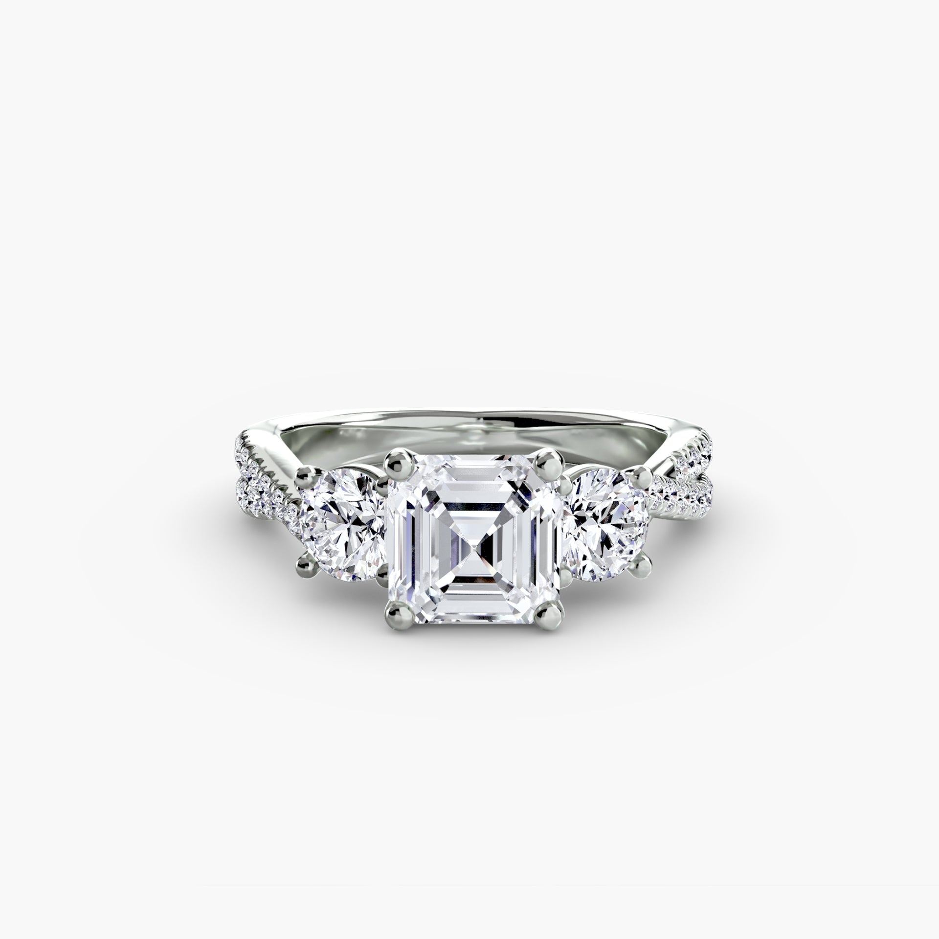 Three-Stone with Pavé Band 2