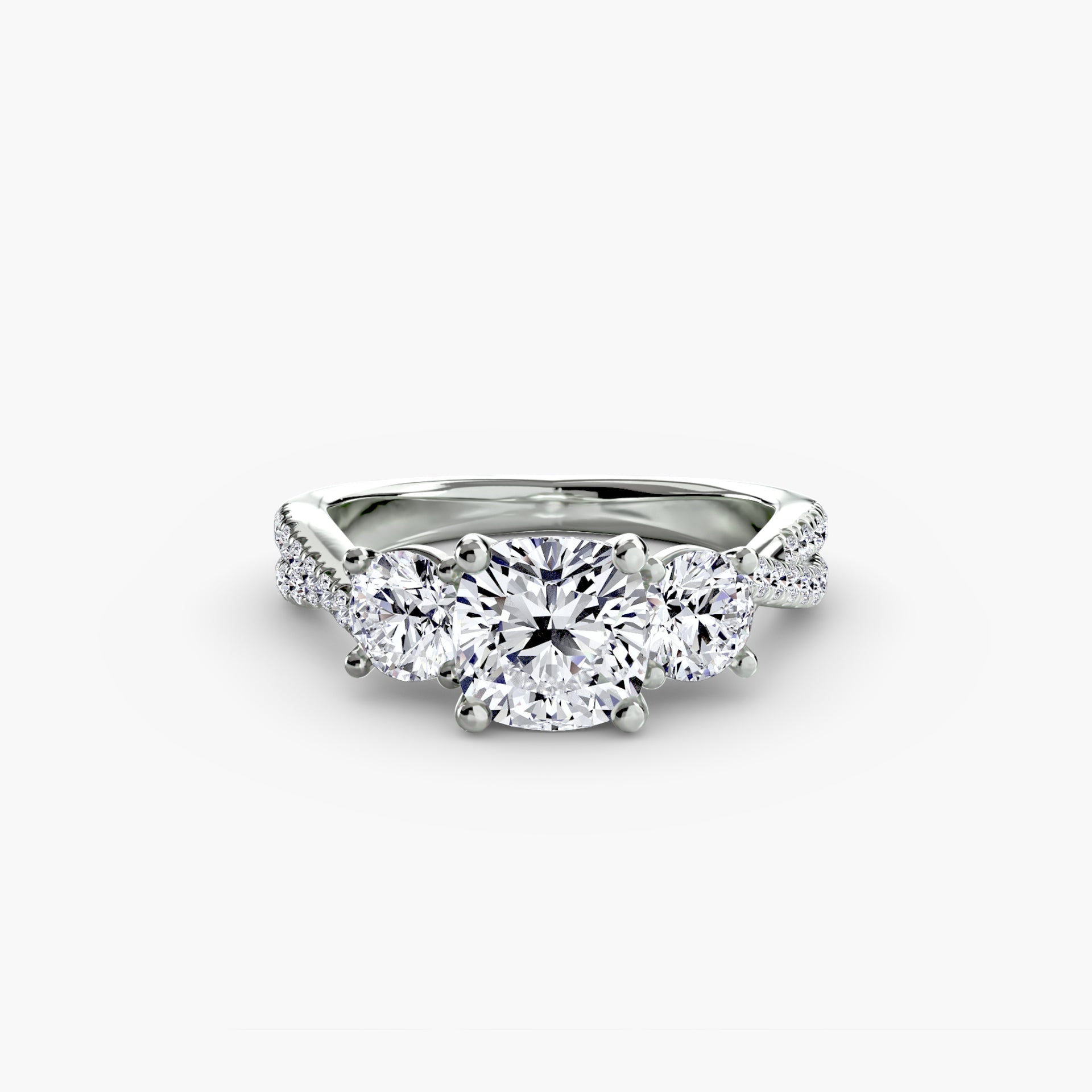 Three-Stone with Pavé Band 2