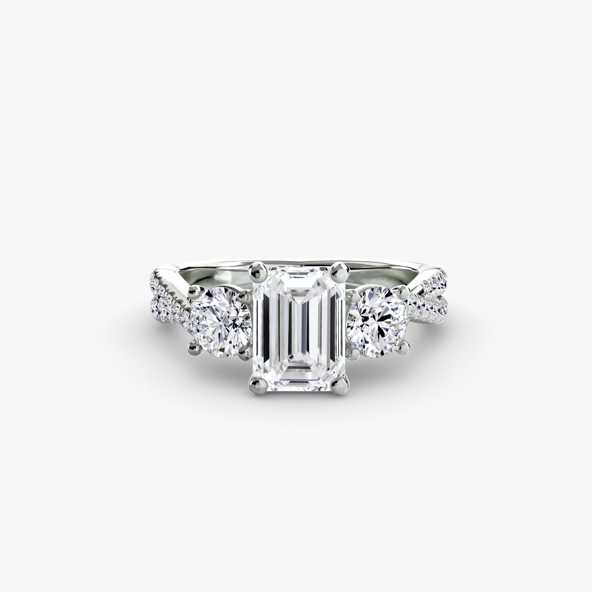 Three-Stone with Pavé Band 2