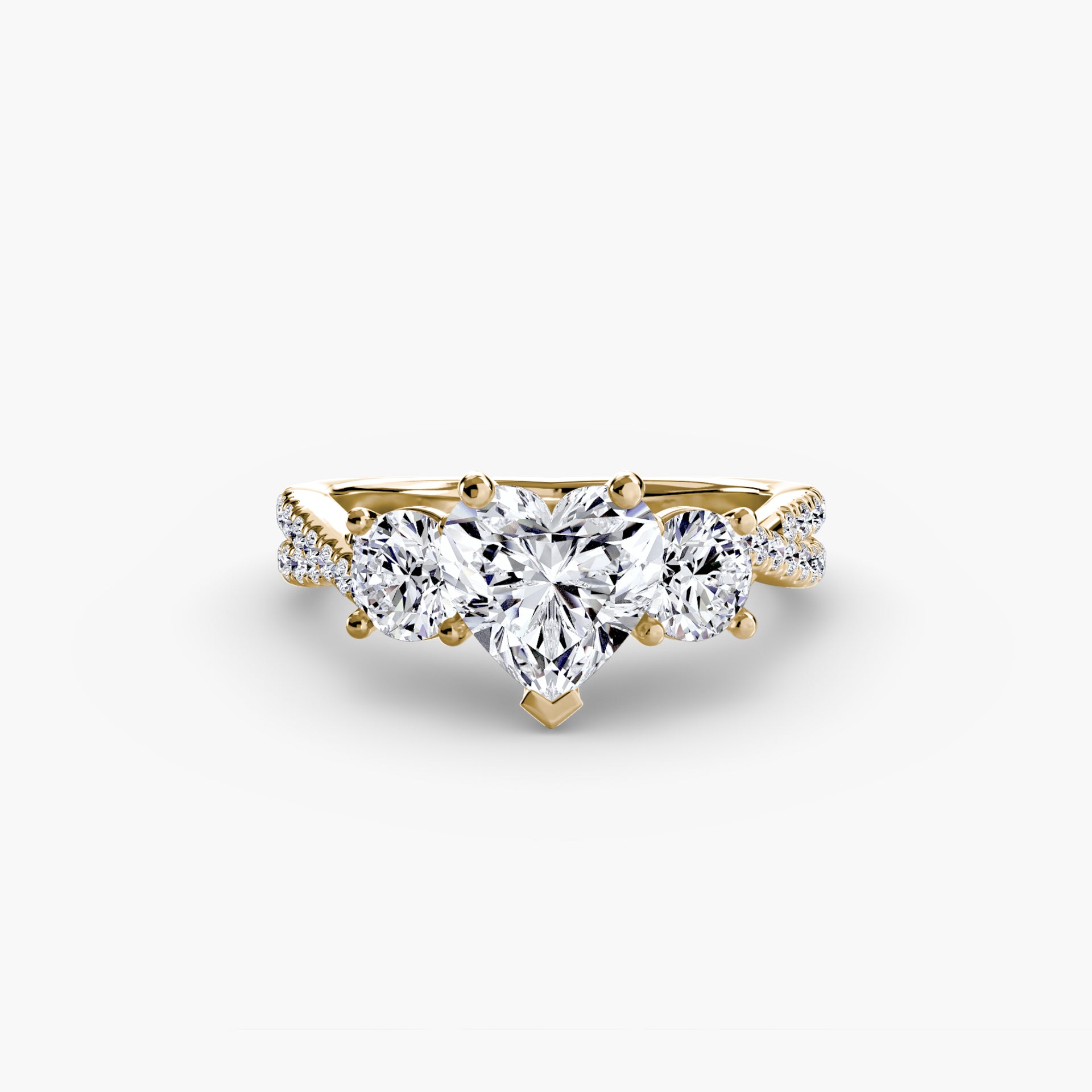 Three-Stone with Pavé Band 2