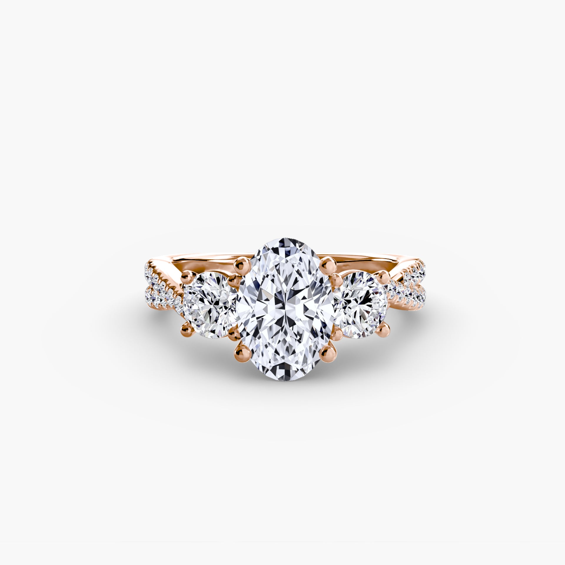 Three-Stone with Pavé Band 2