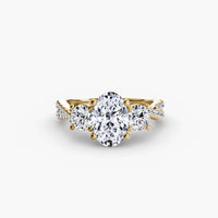 Three-Stone with Pavé Band 2