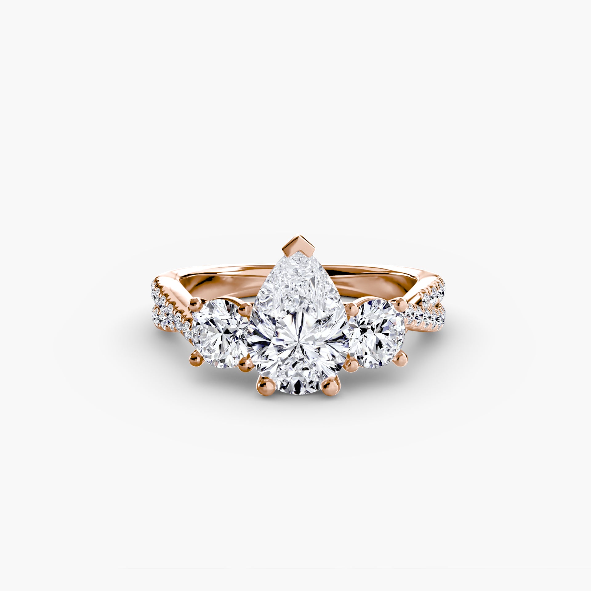 Three-Stone with Pavé Band 2
