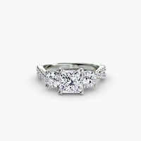 Three-Stone with Pavé Band 2