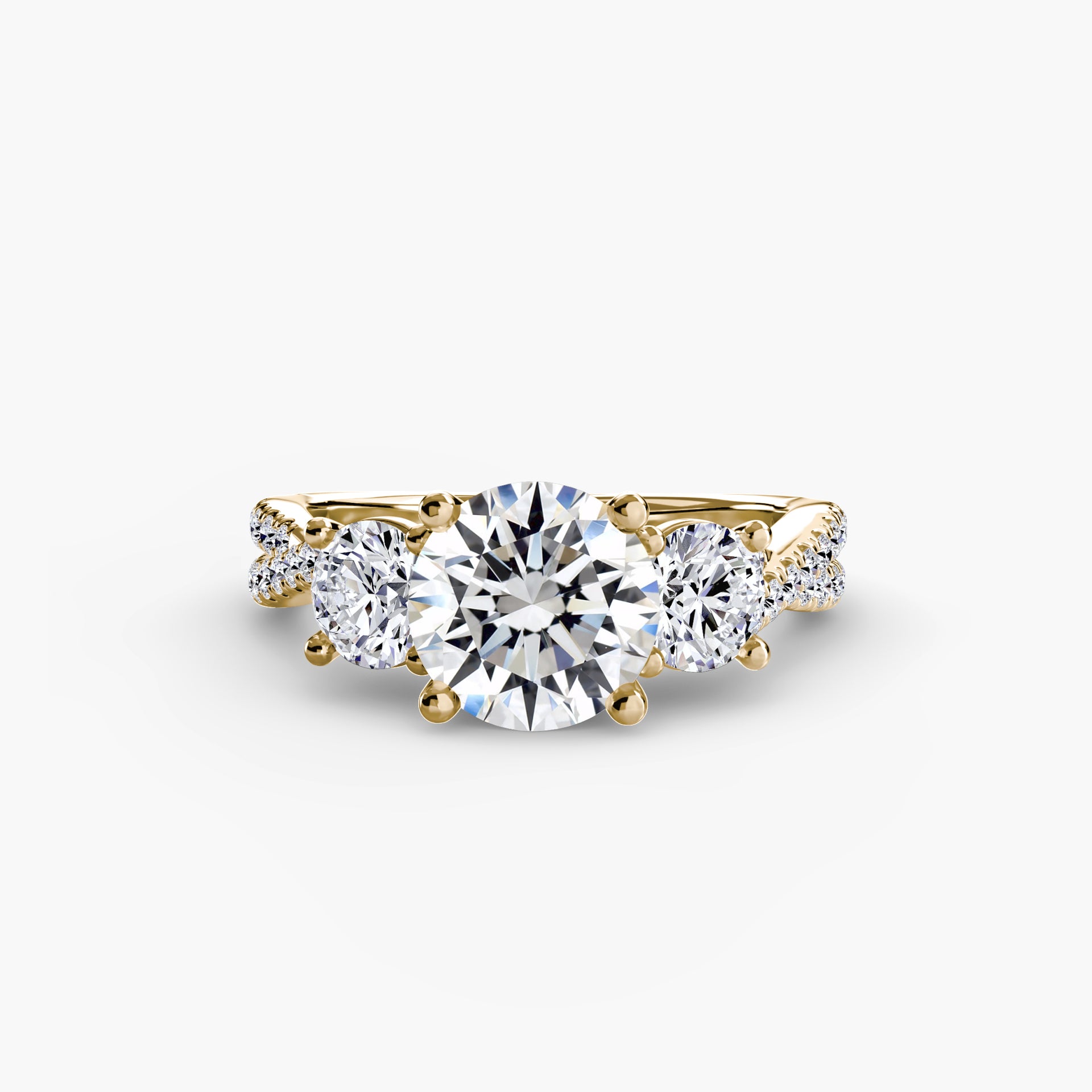 Three-Stone with Pavé Band 2