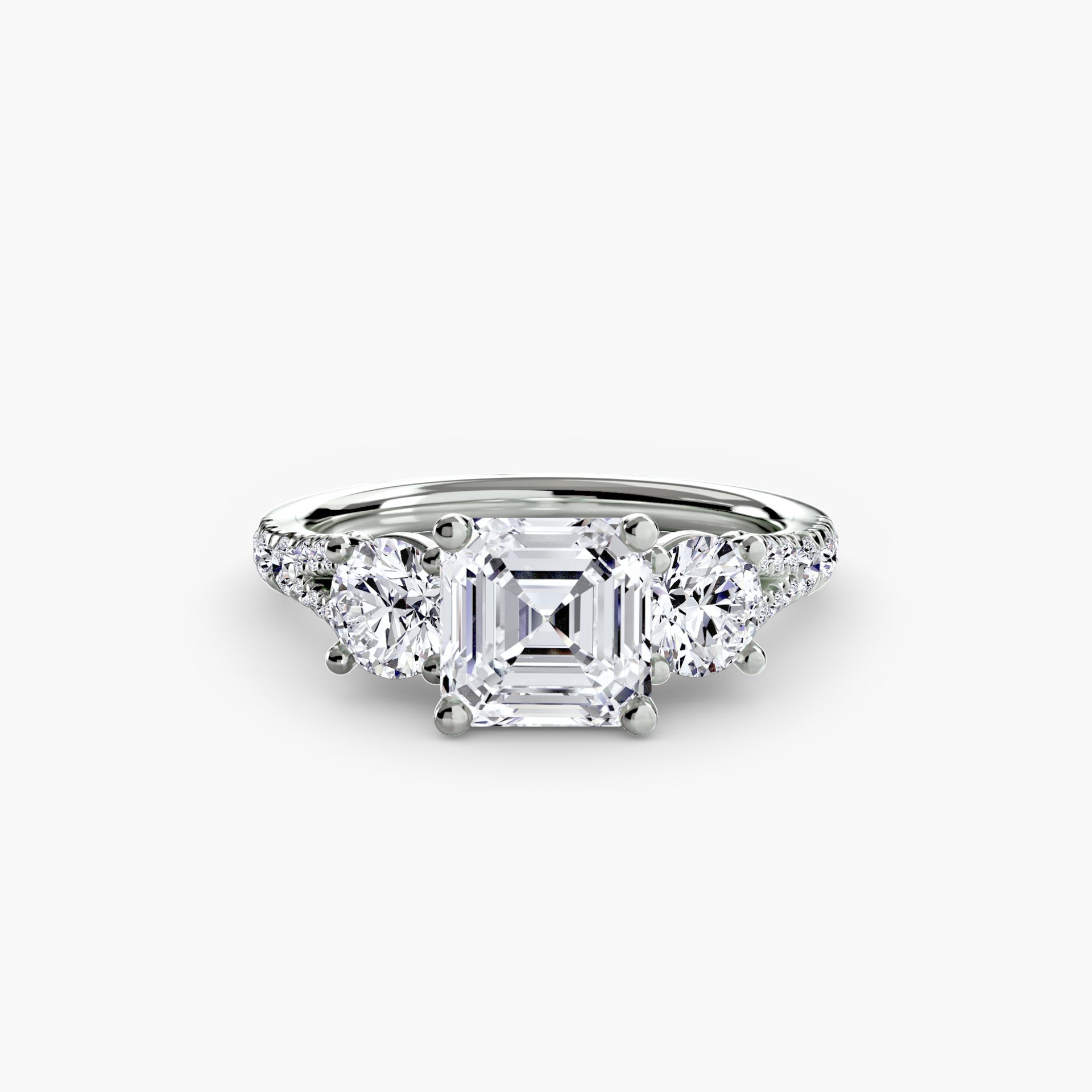 Three-Stone with Pavé Band 3