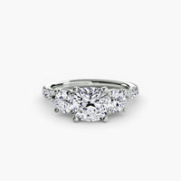 Three-Stone with Pavé Band 3