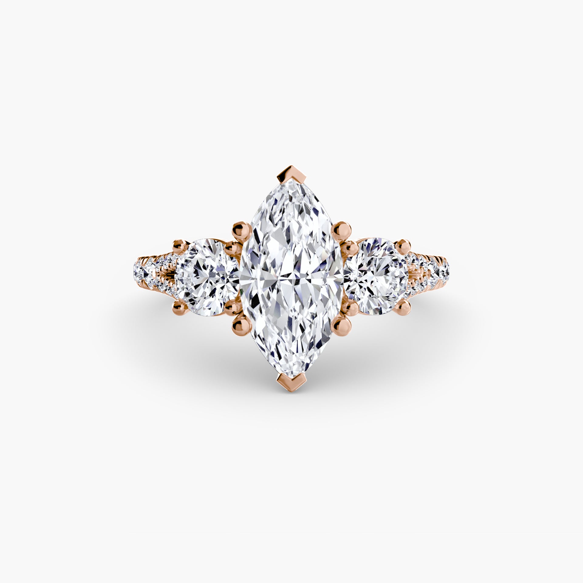 Three-Stone with Pavé Band 3