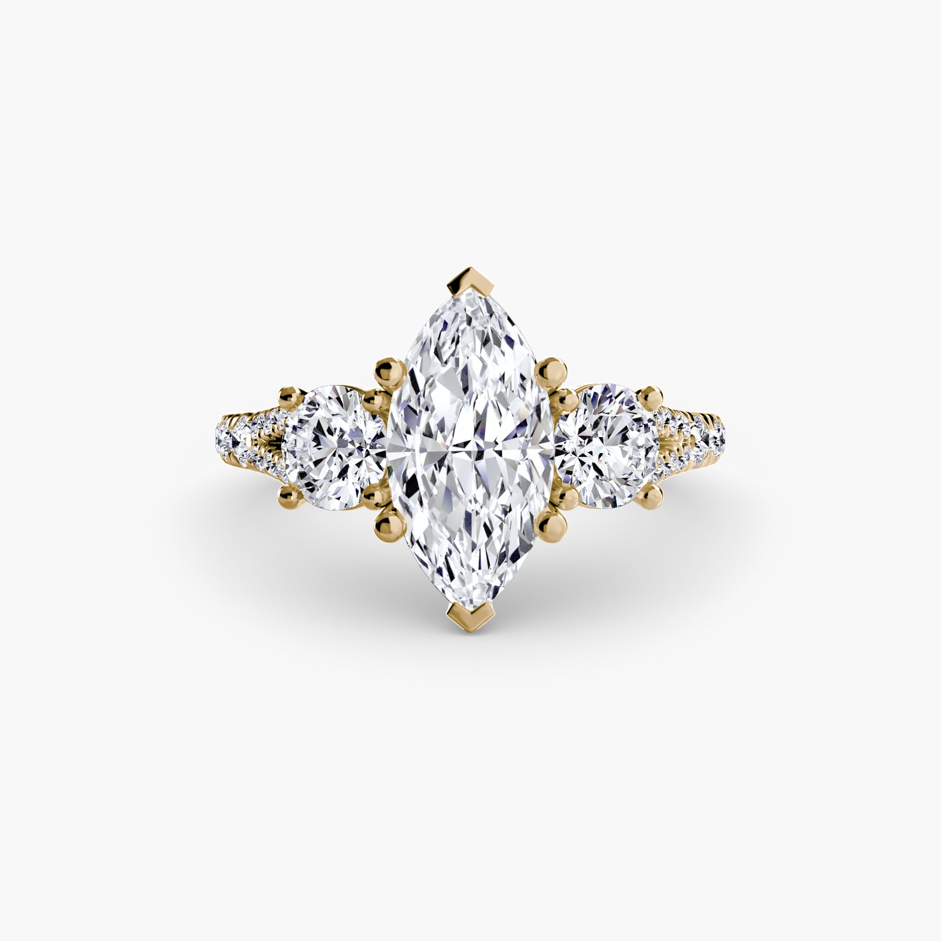 Three-Stone with Pavé Band 3