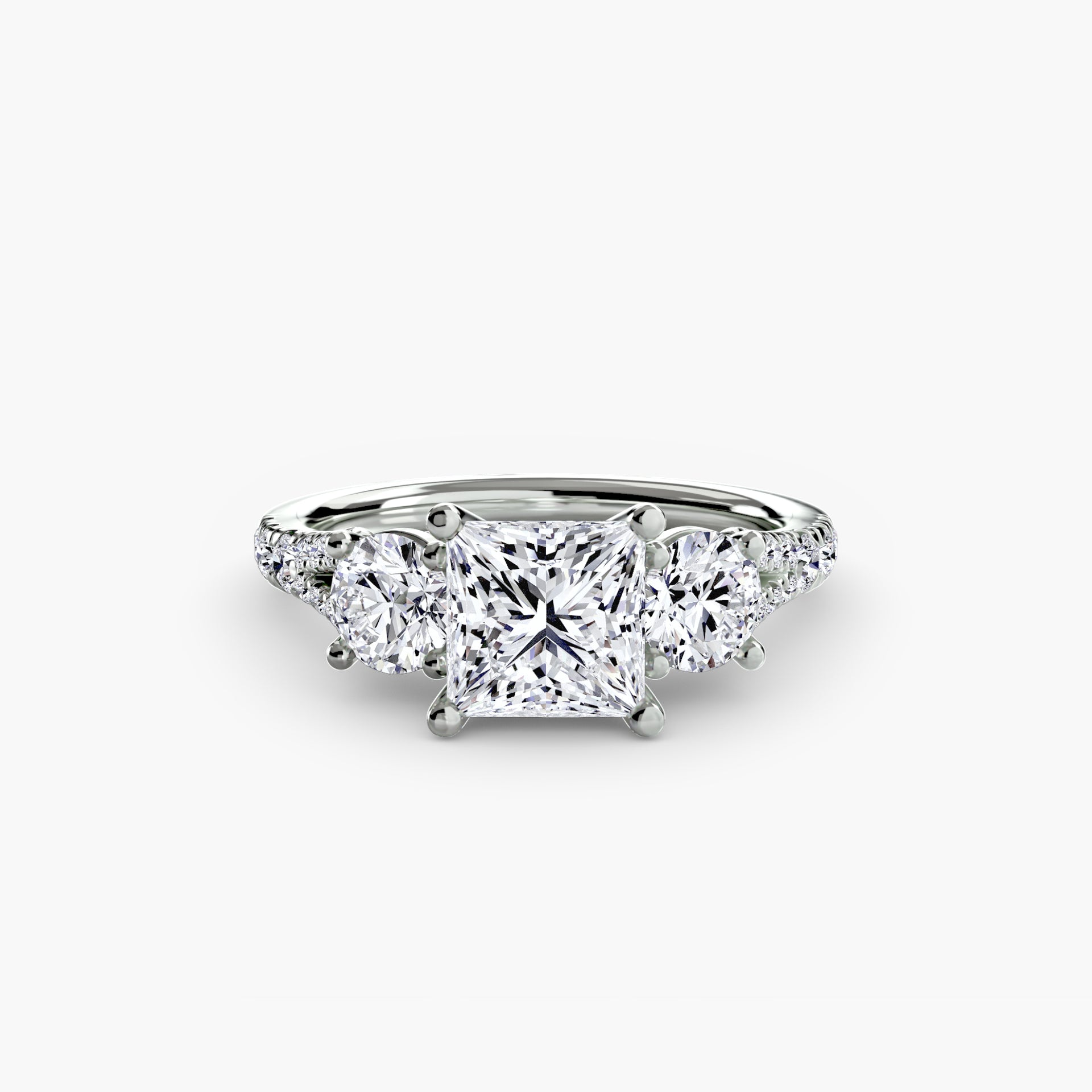 Three-Stone with Pavé Band 3